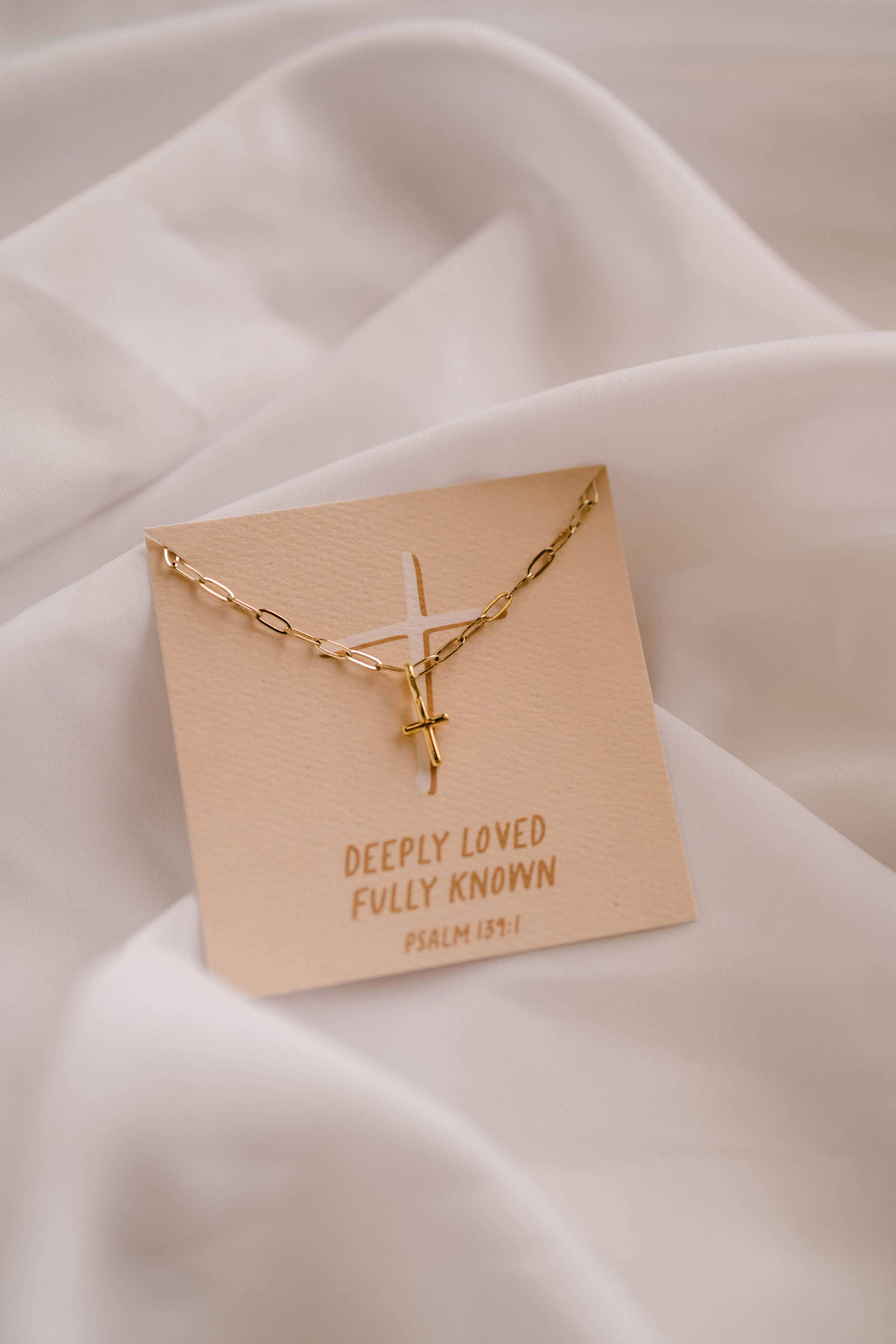 Chick Beloved Cross Paperclip Necklace