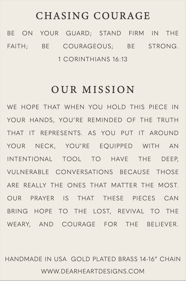 Chasing Courage  | Christian Jewelry | Christian Gift
